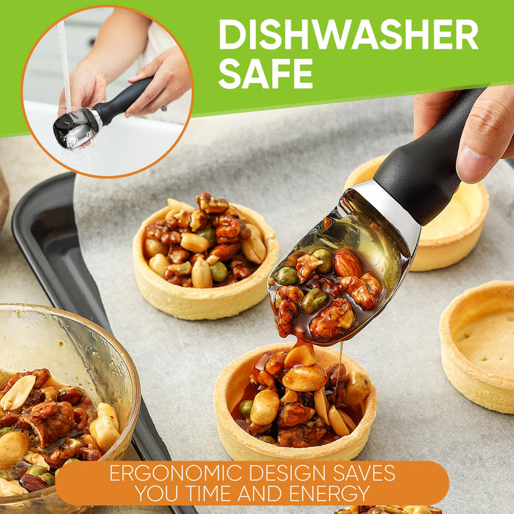 Heavy Duty Metal Ice Cream Scoop for Kitchen (2 Count)