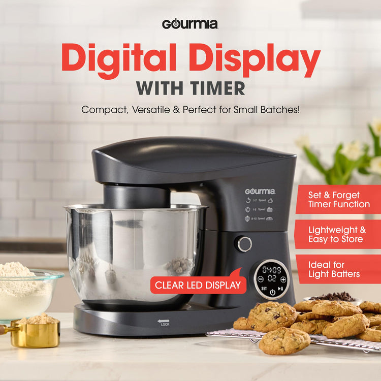 5 Quart Digital Electric Stand Mixer with Attachments