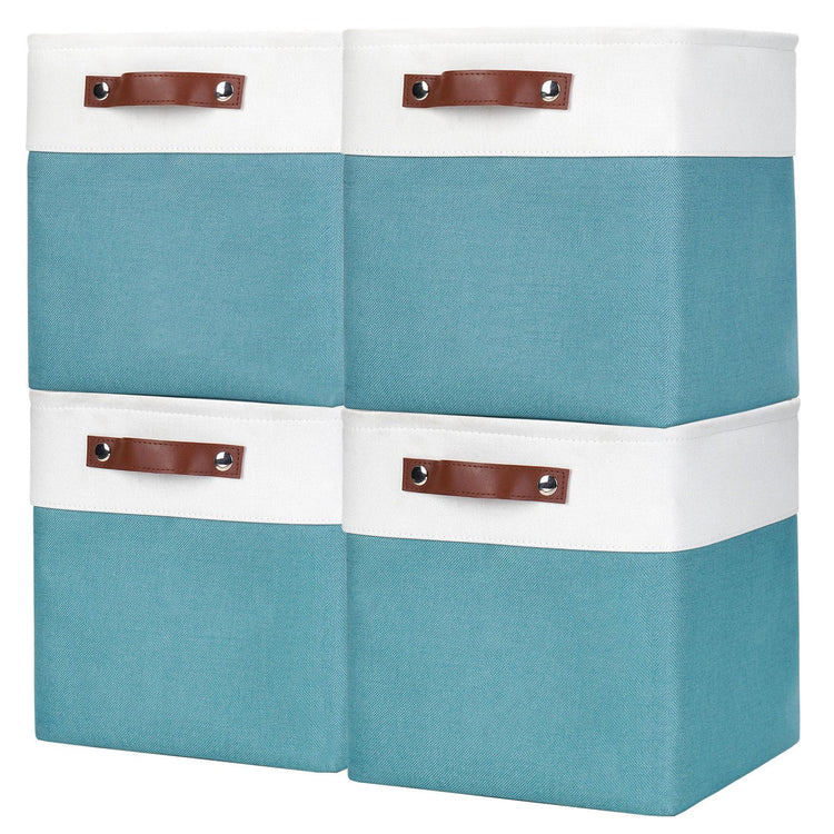 Collapsible Fabric Storage Cubes 11x11 Cube Storage Bins (4 Count)