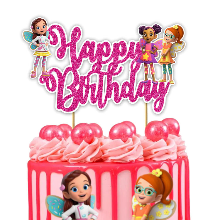 Buterbean Cafe Happy Birthday Cake Topper
