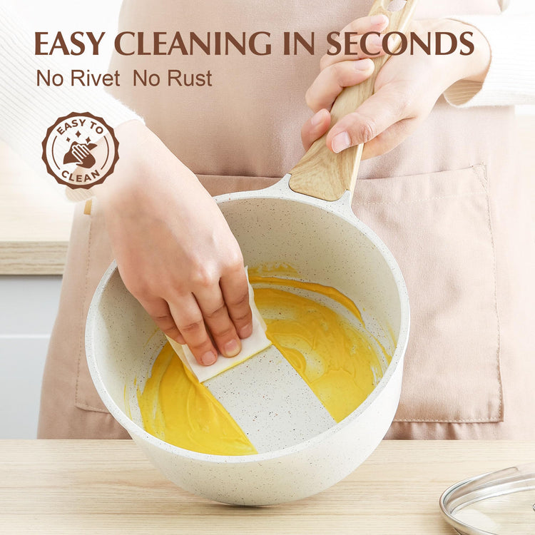 2.5 QT Ceramic Nonstick Saucepan with Lid