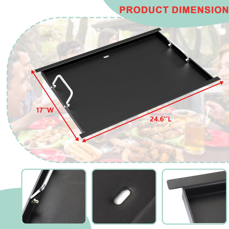 463365021 Full Size Griddle Insert for Charbroil Performance 4 Burner Grill 463365522 463354021 463352521 Parts Carbon Steel Flat Top Griddle Plate for Charbroil G426