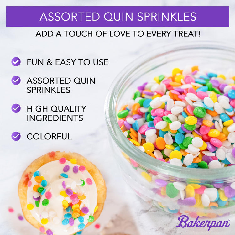 Quins Sprinkles for Cake Decorating (4 Ounce)