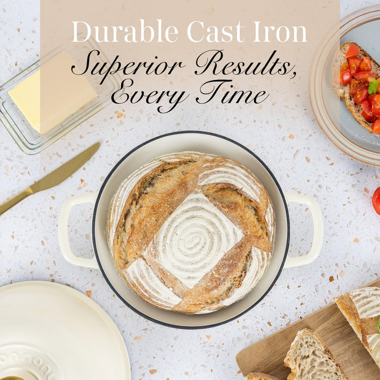 Enamelled Cast Iron Dutch Oven For Bread Baking