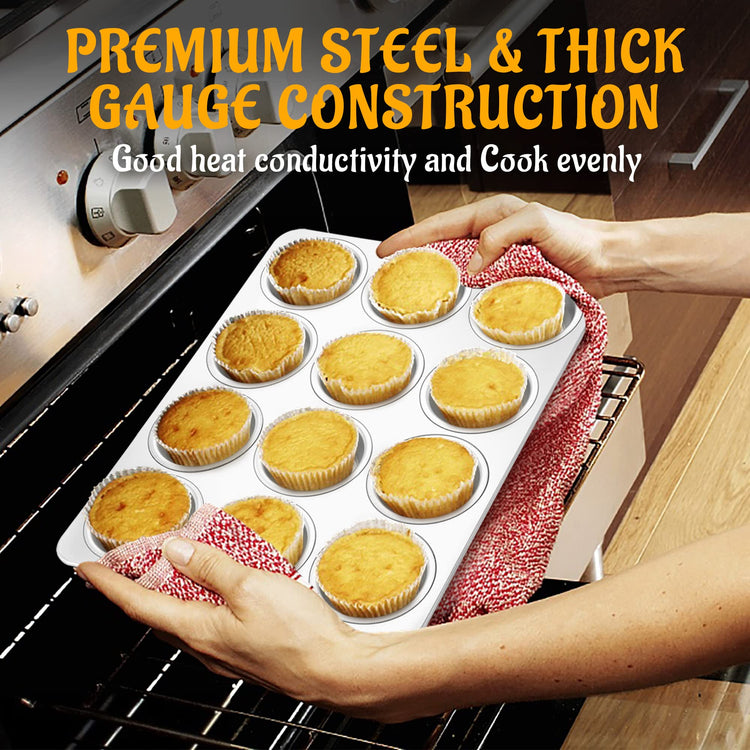 12 Cup Muffin Pan Set of 4 (4 Count)
