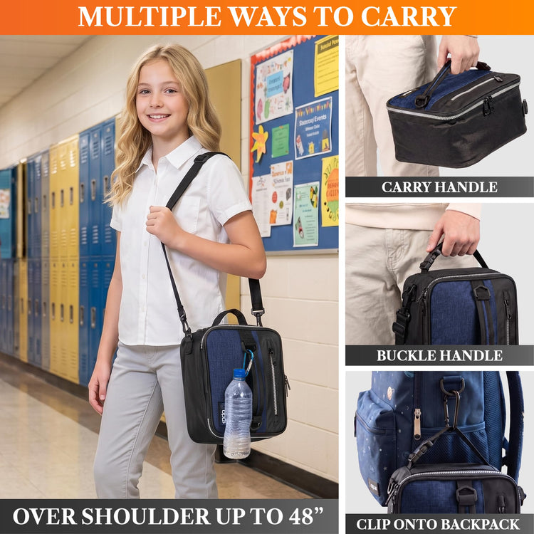 Insulated Lunch Bag for Men Women Kids