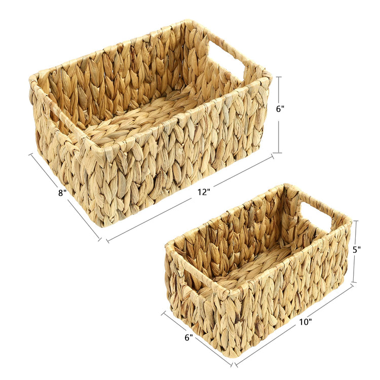 Water Hyacinth Storage Baskets (2 Count)