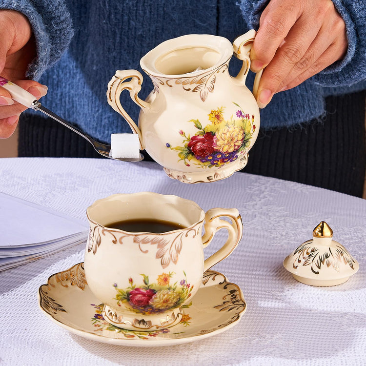 Ceramic Sugar and Creamer Set