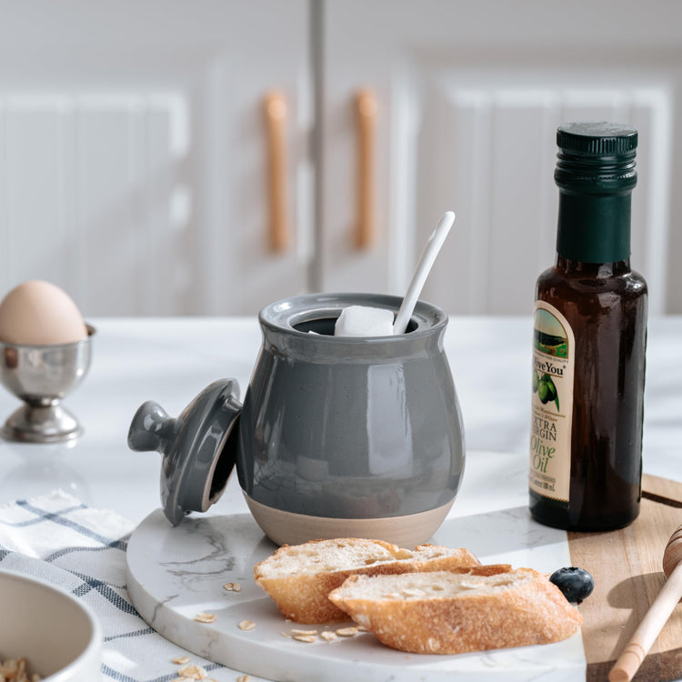 10oz Sugar Bowl with Lid and Spoon
