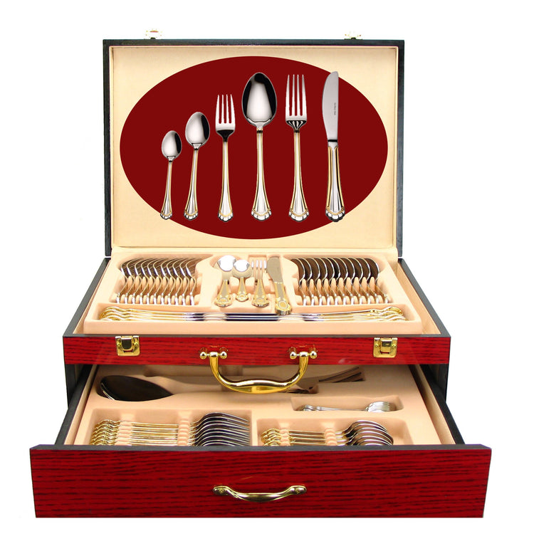 75 Pc Luxury Flatware Set for 12 w