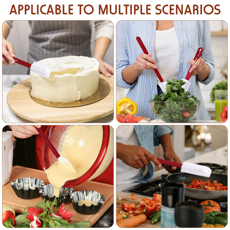 4 Pcs Rubber Spatulas Silicone Heat Resistant (4 Count)