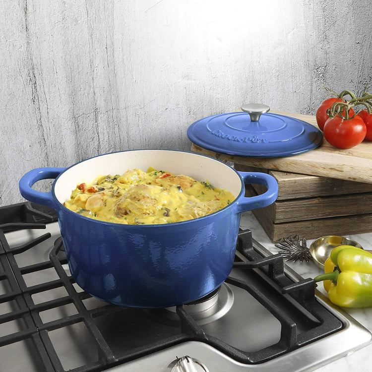 Artisan 5 Quart Round Enameled Cast Iron Dutch Oven