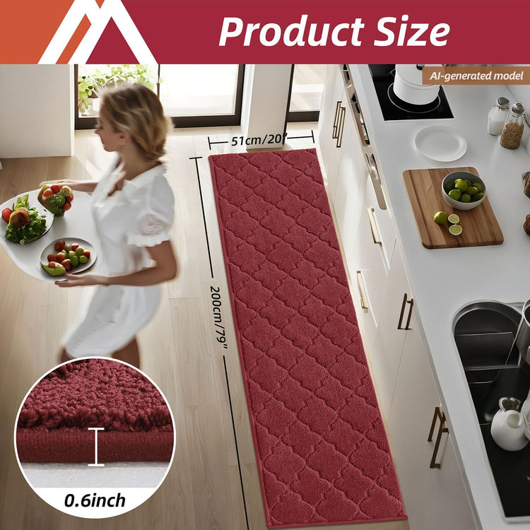 Soft Kitchen Floor Mats and Rugs Non Slip 20"x79"