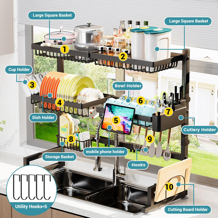 Over The Sink Dish Drying Rack