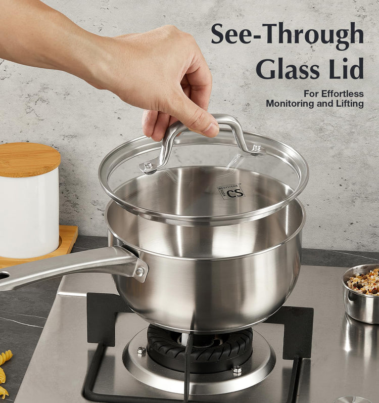Stainless Steel Saucepan Set (3 Count)