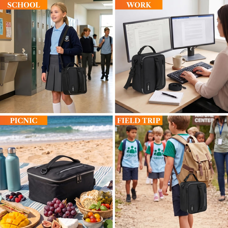 Insulated Lunch Bag for Men Women Kids