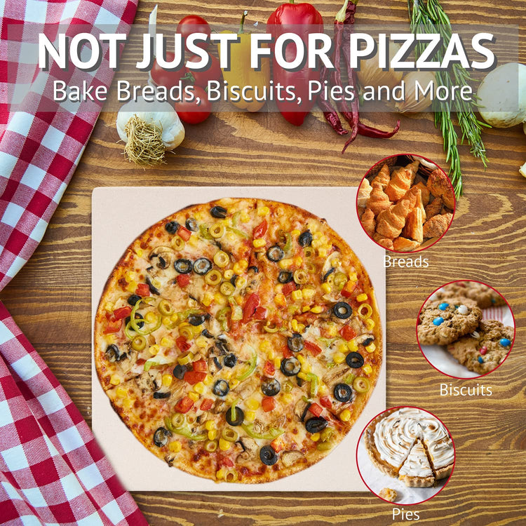 10”x10.4”x0.5” Pizza Stone for Toaster Oven