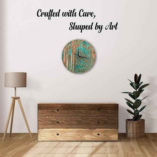 Handmade Copper Wall Clock Artisan Touch in Every Piece - Tree of Time Wall Decor Copper Clock for Living Room, Office, Kitchen & Bedroom (20 Inch)