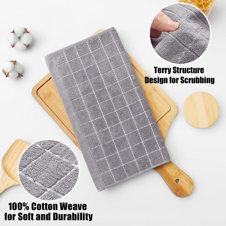 100% Cotton Terry Kitchen Dish Cloths (8 Count)