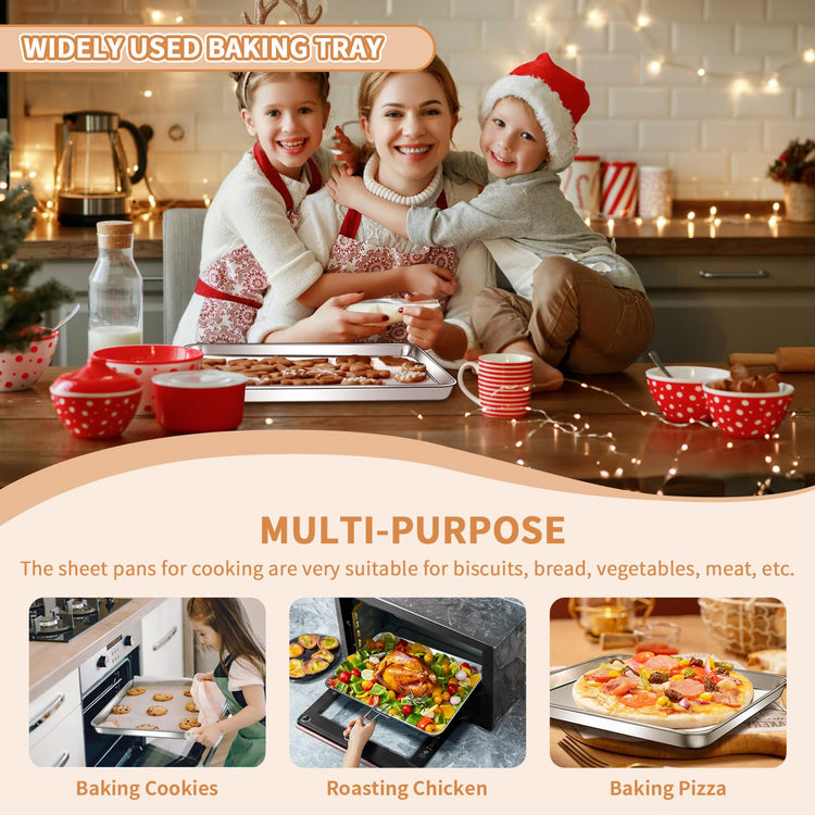 Stainless Steel Baking Sheet Pan Set of 2