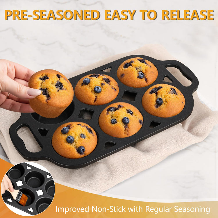 6 Cup Cast Iron Muffin Pan
