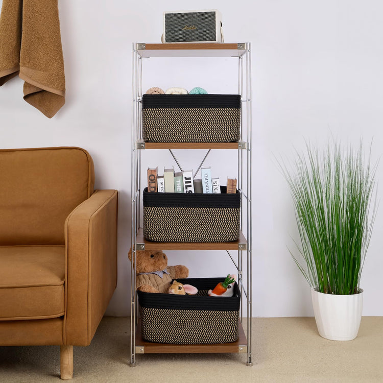 Large Storage Baskets for Shelves (3 Count)