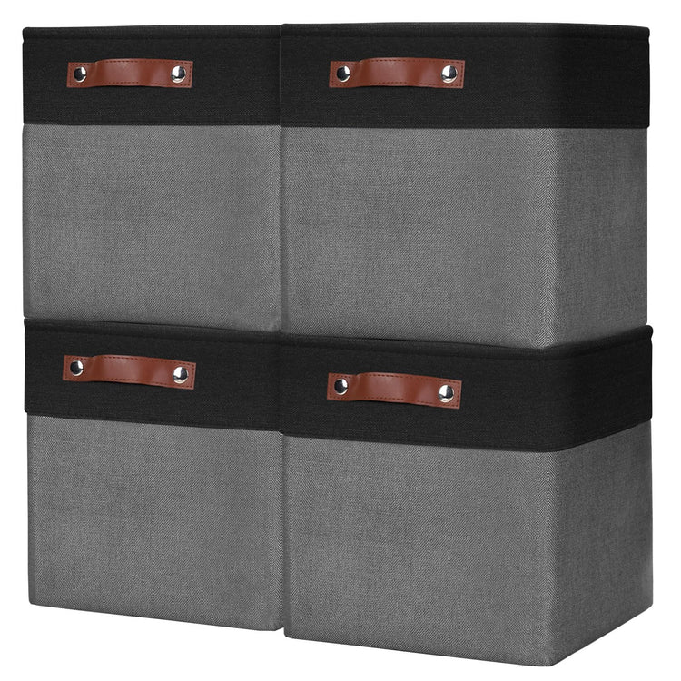Collapsible Fabric Storage Cubes 11x11 Cube Storage Bins (4 Count)