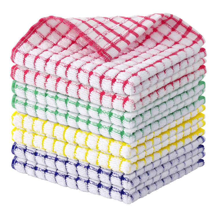 Cotton 8 Pack Terry Kitchen Dish Cloths (8 Count)