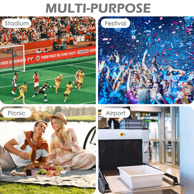 Clear Bag Double Decker for Stadium Events With Shoulder Strap for Women