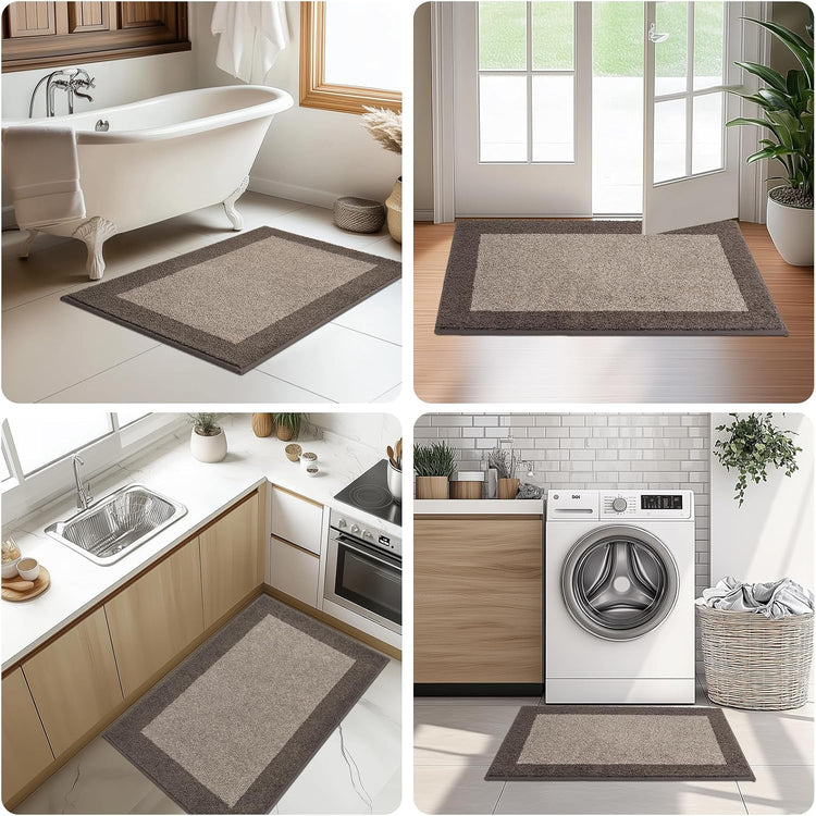 Machine Washable Runner Rug 32" x 96", Non Slip Kitchen Mat for Floor, Absorbent Entryway Rug for Kitchen, Bedroom, Living Room, Hallway, Door (Roll Packing)