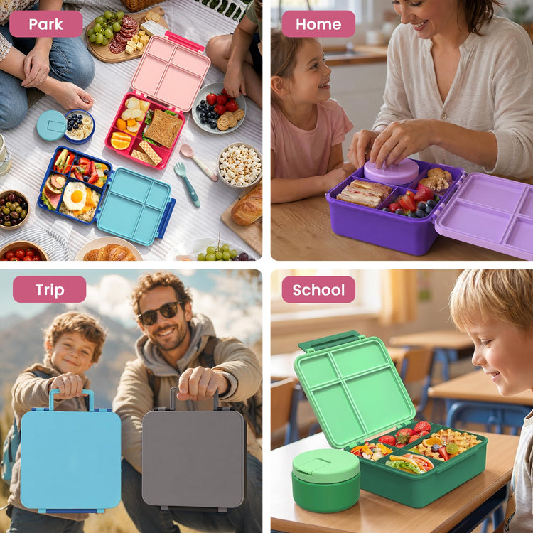 Bento Lunch Box for Kids with 8oz Soup Thermo