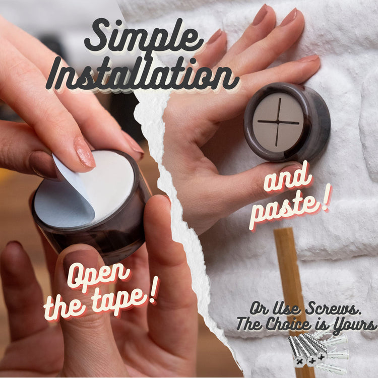 Acrylic Modern Kitchen & Bathroom Towel Hooks (4 Count)