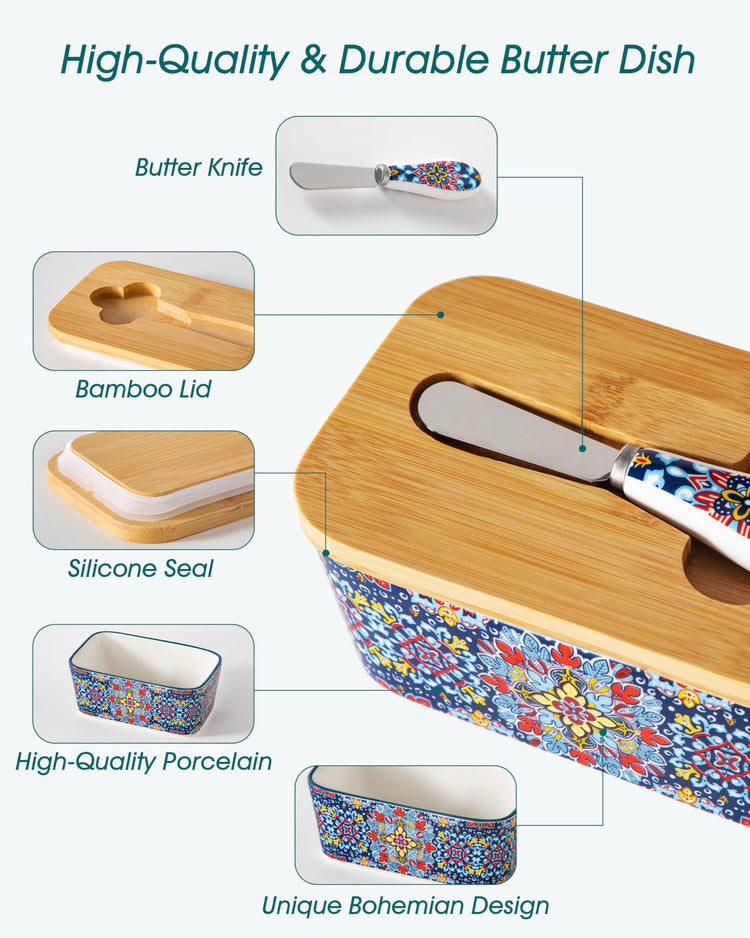 6.5" Butter Dish with Lid