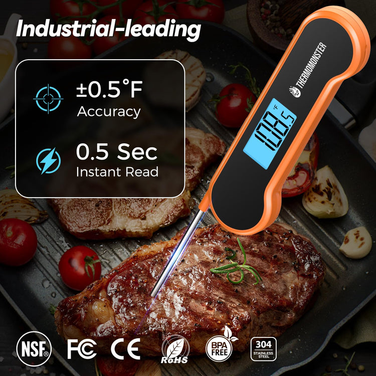 0.5 Sec Instant Read Meat Thermometer Digital for Cooking