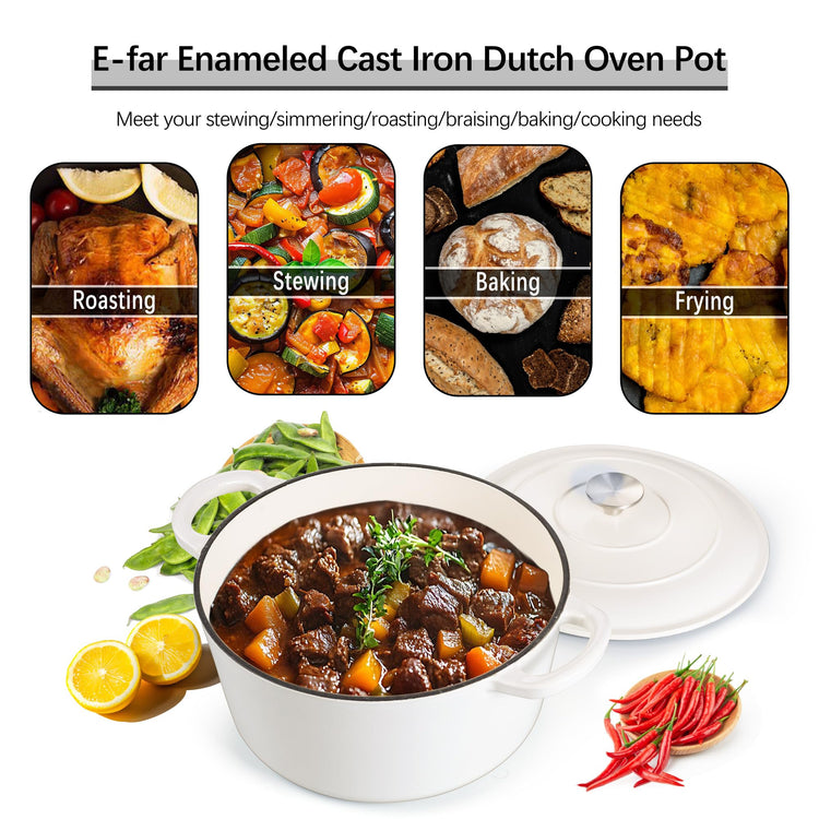 7QT Enameled Dutch Oven