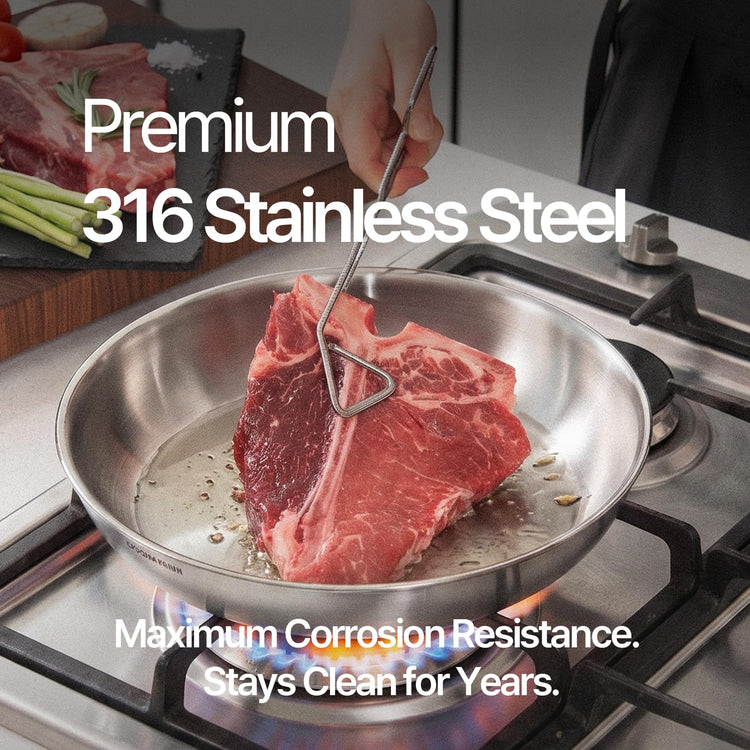 316 Stainless Steel Removable Handle Cookware