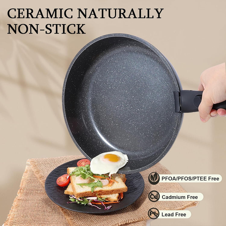 Ceramic Pots and Pans Set Non Stick