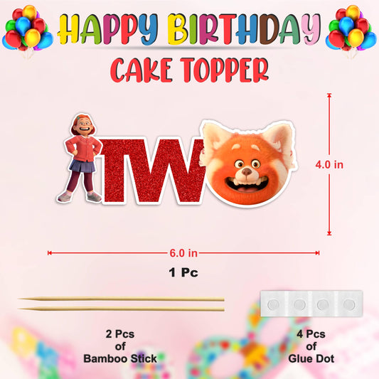 Trning Red Two Cake Topper Decoration