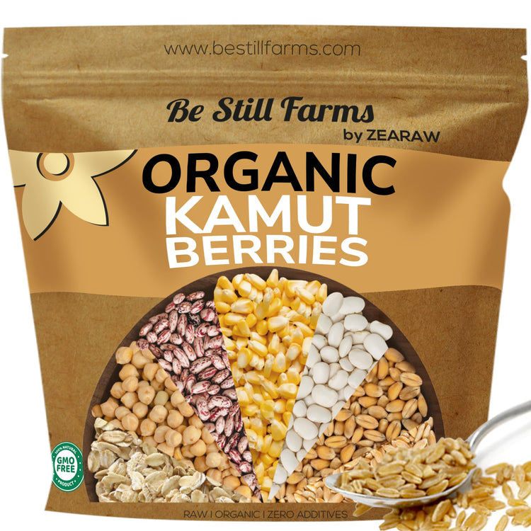 Organic Kamut Wheat Berries Khorasan 4.8lb (76.8 Ounce)