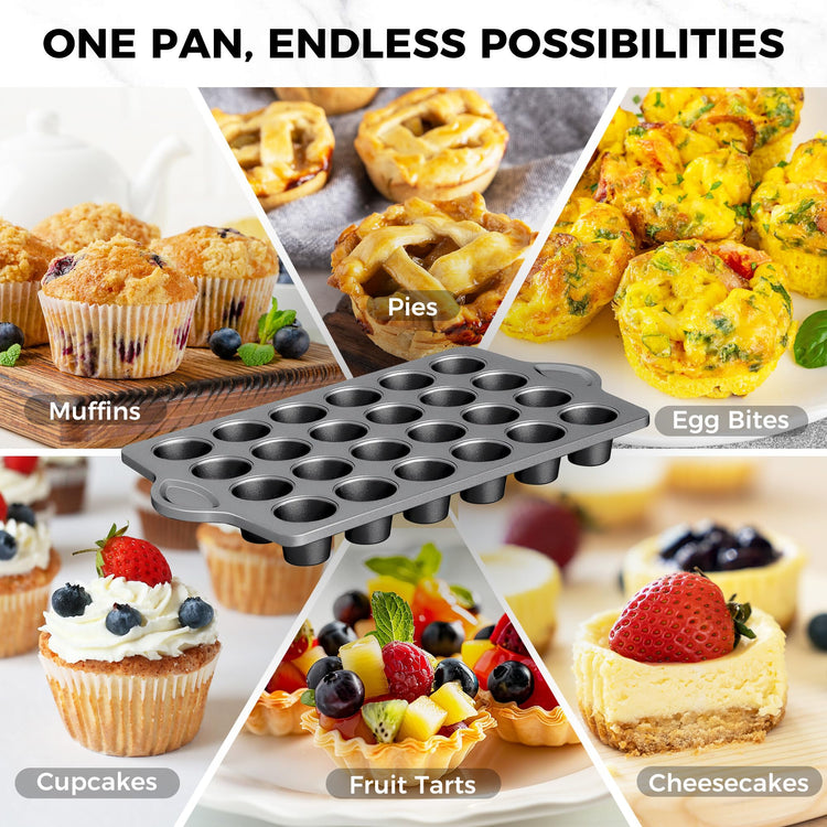 Mini 24 Muffin & Cupcake Pans with 240 Liners