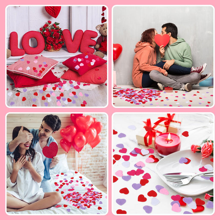 Valentine's Day Felt Hearts Confetti Heart Decorations Confetti