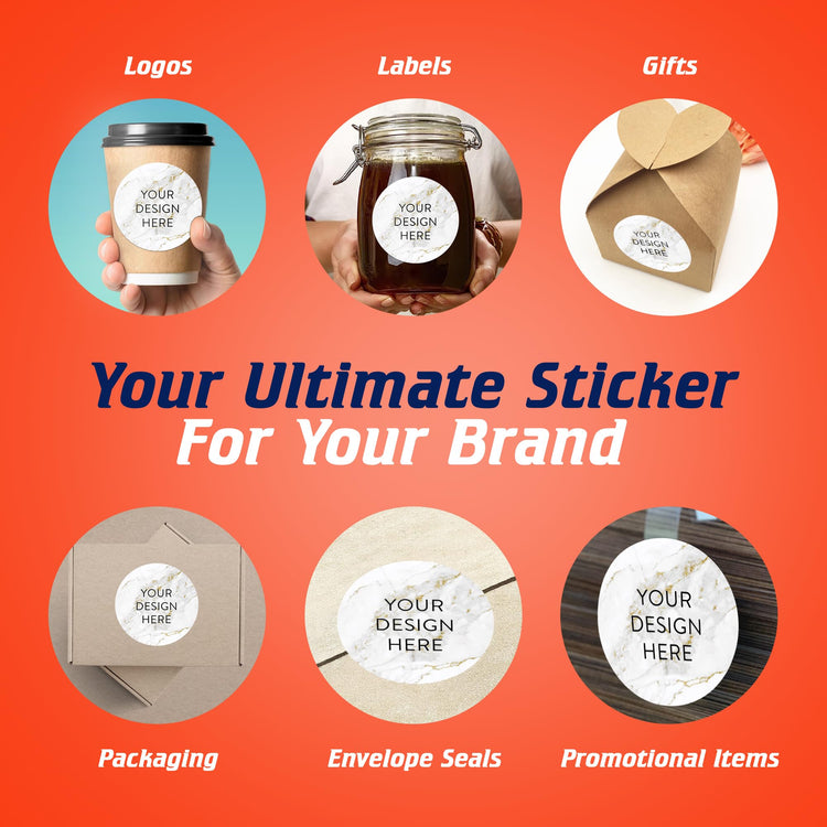 Custom Vinyl Stickers Your Image (100 Count)