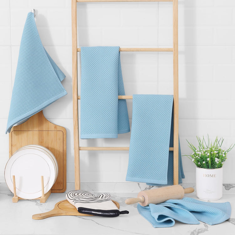 100% Cotton Waffle Weave Kitchen Dish Towels 6 (6 Count)