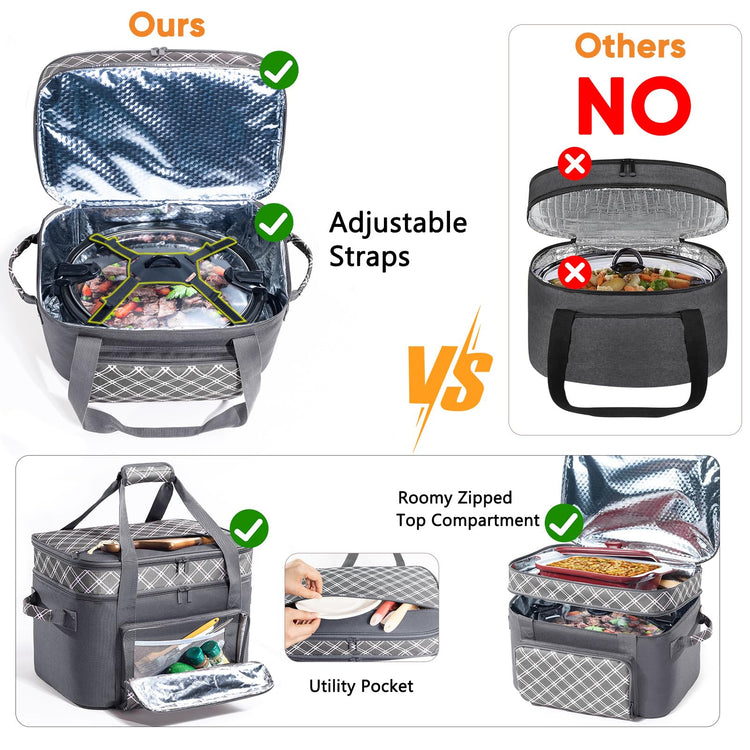 Double Layer Slow Cooker Carrier Bag