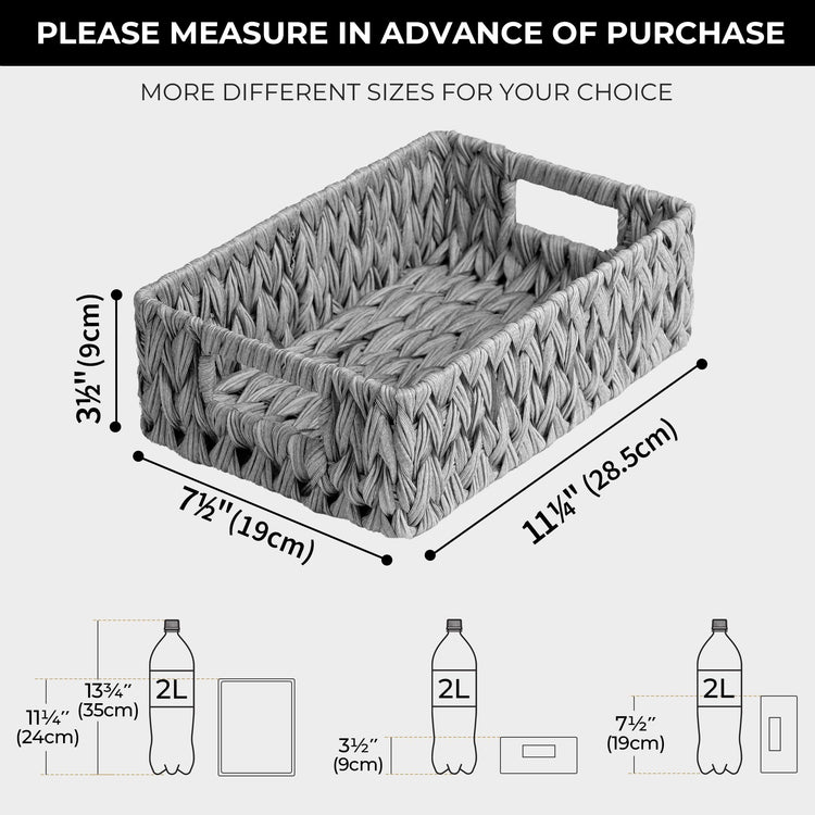 Wicker Baskets for Storage (2 Count)