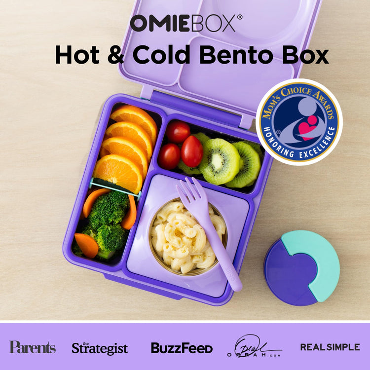 OmieBox Kids Insulated Leakproof Bento Lunch Box with Food Jar