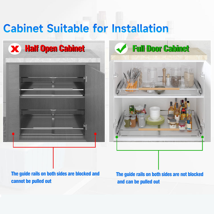 2Pack Expandable Pull Out Cabinet Organizer (2 Count)