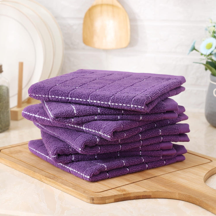 100% Cotton Terry Kitchen Dish Cloths (8 Count)