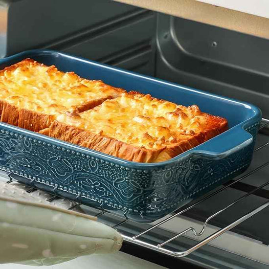 Ceramic Baking Dish Set of 3, Casserole Dishes for Oven, Ideal for Baking, Stewing, Roasting, and Holiday Feasts. The Gift for Mother's Day, Thanksgiving, Christmas, or Housewarming