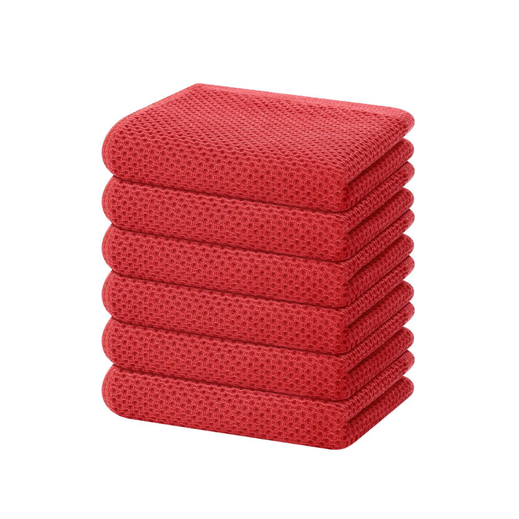 100% Cotton Waffle Weave Kitchen Dish Towels 6 (6 Count)